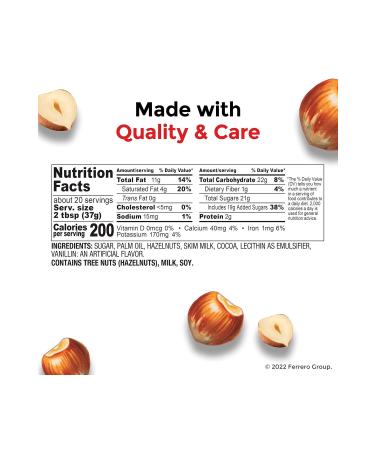 Nutella Hazelnut Spread with Cocoa for Breakfast 750 gr Origin USA - Buy Online on GoSupps.com