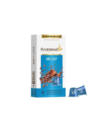 Riverenza Aluminum Nespresso Compatible Capsule Coffee Decaf Decaffeinated 10 Capsules
