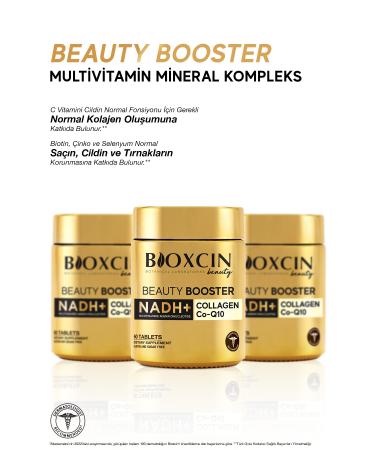 Bioxcin Beauty Booster 60 Tablets - Collagen Nicotinamide CoQ10 Glutathione Astaxanthin Resveratrol Hya Acid. - Buy Online on GoSupps.com