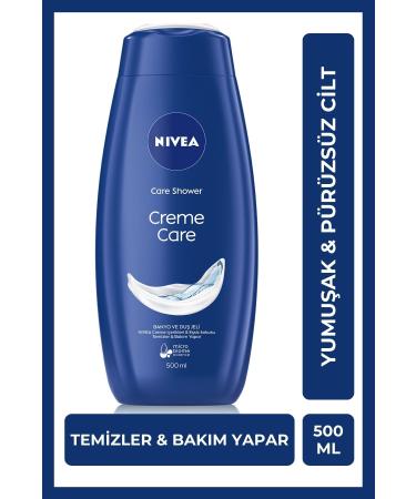 NIVEA Bath and Shower Gel Creme Care 500ml Cares while Cleaning Intensive Body Moisturizer Unique Fragrance