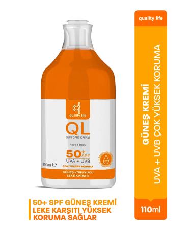 Quality Life Body Sun Cream - 2 Sun Products - SPF 50 Factor Sunscreen For Oily Combination Dry Skin - Buy Online on GoSupps.com