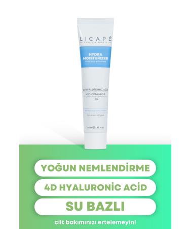 Licape Intensive Moisturizing Brightening 4D Hyaluronic Acid Water Based Moisturizer Cream 40ml - Buy Online on GoSupps.com
