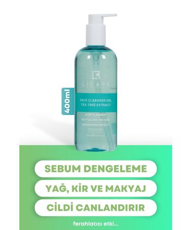 Licape Tea Tree Essence Facial Cleansing Gel 400ml - Buy Online on GoSupps.com