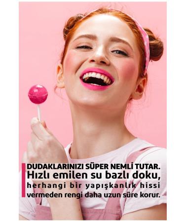 SWANFEAT Vitamin E Permanent Bubble Gum Color and Flavor Vivid Look Moisturizing Liquid Blush and Lipstick Tint - Buy Online on GoSupps.com