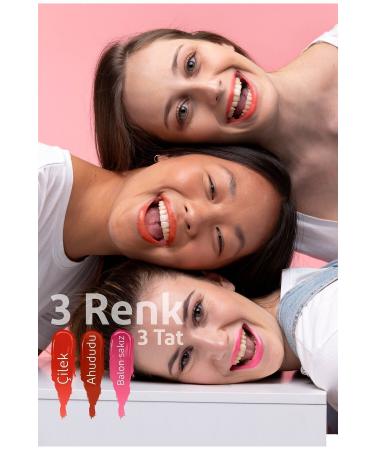 SWANFEAT Vitamin E Permanent Bubble Gum Color and Flavor Vivid Look Moisturizing Liquid Blush and Lipstick Tint - Buy Online on GoSupps.com