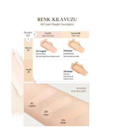 CLIO Lightweight Smooth Matte Finish Powder Foundation CLIO Kill Cover Powder Foundation (21N Linen) - Buy Online on GoSupps.com