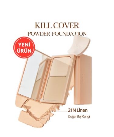 CLIO Lightweight Smooth Matte Finish Powder Foundation CLIO Kill Cover Powder Foundation (21N Linen)