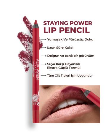 Alix Avien Long-Lasting Waterproof Lip Pencil - Staying Power Lip Pencil 57 Rasberry
