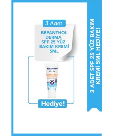 Bepanthol Derma Daily Face Care Cream 3 Pieces Derma Spf 25 Face Care Cream 5ml Gift - Buy Online on GoSupps.com