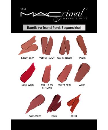Mac M A CXIMAL Silky Matte Lipstick Moisturizing Intense Color Lipstick - Chili - Buy Online on GoSupps.com
