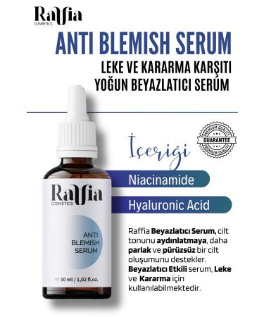 Raffia Cosmetics Anti-Stain and Anti-Darkening Intensive Whitening Serum 30ml Supported by Alpha Arbutin and Niacinamide