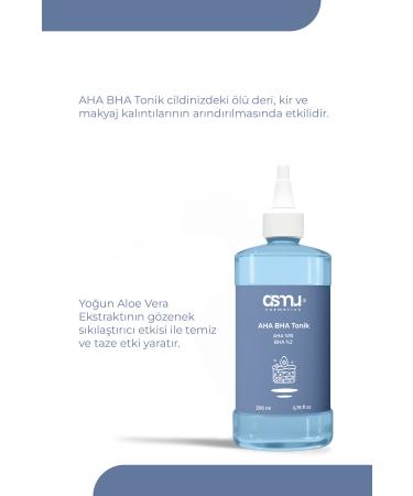 Asmu Cosmetics Aha Bha Pore Tightening Purifying and Refreshing Effective Facial Care Toner - 200ml - Buy Online on GoSupps.com