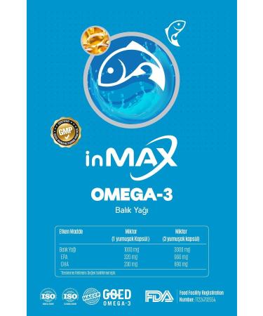 inMAX Omega-3 Dha - Epa 1000mg Form (2-BOX) (ICELAND) Cold Water Fish Oil 30 Softgel - Buy Online on GoSupps.com