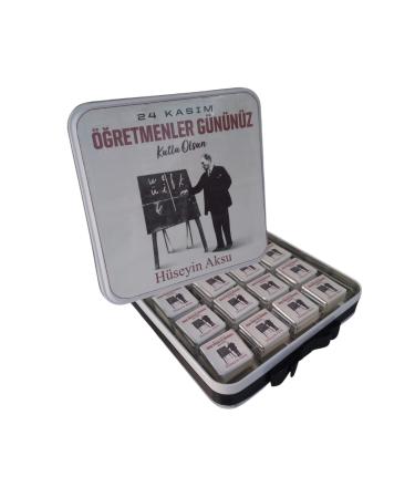 Phrygian Chocolate Belgian Chocolate Atat rk Teachers' Day Chocolate 32 pieces Madlen Metal Box