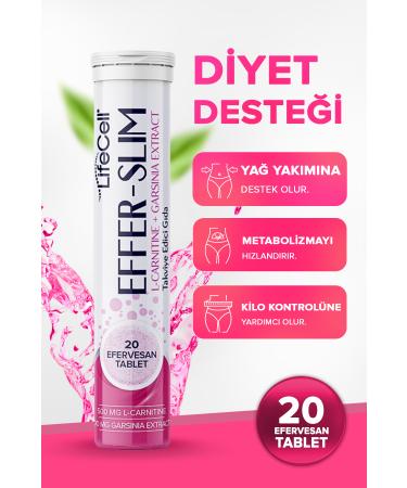 Lifecell Effer Slim - 20 Effervescent Tablet Dietary Support - Food Supplement
