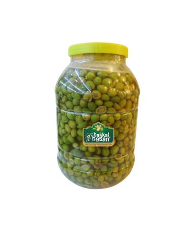 grocer hasan Green Olives Pitted (SWEETENED) Stone Crushed 5 Cans -