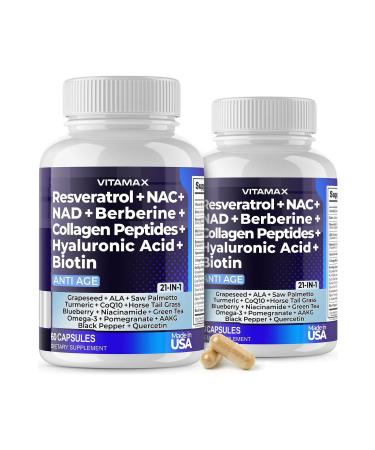 Vitamax Resveratrol + NC + NAD + Berberine + Collegen Peptides + Hyaluronic Acid + Bio/otin 21 I