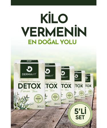 Dermavit Weight Loss Slimming 1 Helper Diet Form Tea & Appetite Suppressant Special Blend Herbal Tea 5 Piece Set 5