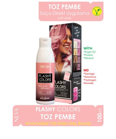 Flashy Colors Semi Permanent Hair Dye - Soft Pink / Dusty Pink 100 ml