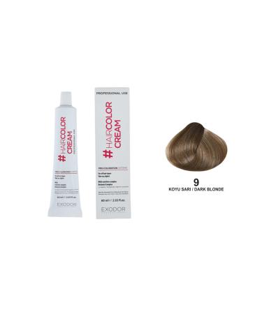 EXODOR Hair Color Cream Dark Blonde 9 60 ml x 12 12 Pcs