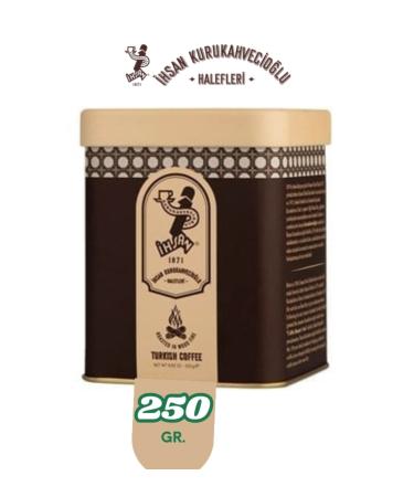 ALL ANATOLIA hsan Kurukahvecio lu Successors Turkish Coffee 250 gr. Ground Coffee (Tin Can)