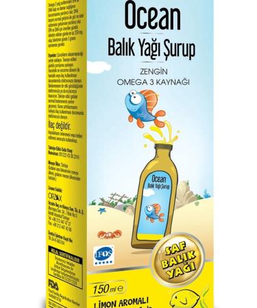 Ocean Ocean Syrup Lemon Fish Oil Lemon Flavored Fish Oil 150 ml