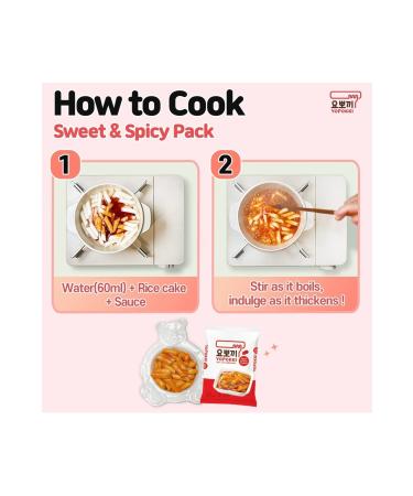 Tteokbokki Korean instant rice cake with sweet and spicy sauce Yopokki small size for 1 person 120gr - Buy Online on GoSupps.com