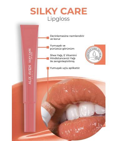 Alix Avien Silky Care Lipgloss 304 - Peach Blossom - Soft Smooth Appearance - Protective and Moisturizing Effect