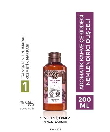 Yves Rocher Deep Cleansing Aromatic Coffee Bean Scented Shower Gel-200ml eleg.2909