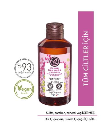 Yves Rocher Natural Bubbling Silky Moisturizing Romantic Wildflower Scented Shower Gel 200ml eleg.2963