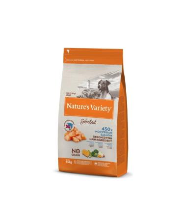 NATURES VARIETY Nv Dog No Selected M n Adult Norw. Salmon 1.5kg