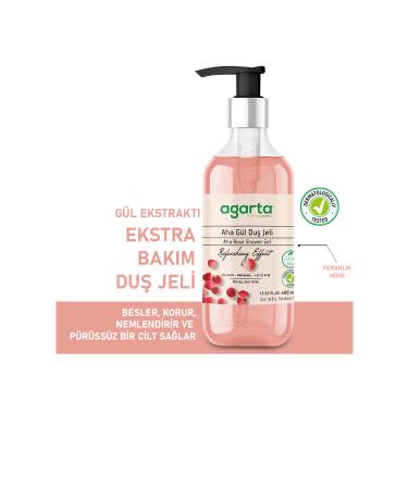 Agarta Natural Aha Rose Shower Gel 400 ml - Buy Online on GoSupps.com