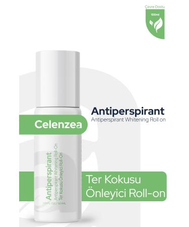 Celenzea Anti-Excessive Sweating and Sweat Odor Underarm Whitening Antiperspirant Unisex Roll-On 50 Ml
