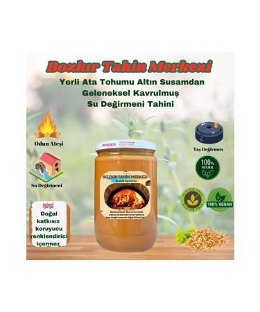 Bozk r local Bozk r Tahini Center Local Heirloom Seed Golden Sesame Water Mill Tahini Roasted 600 gr (vegan)