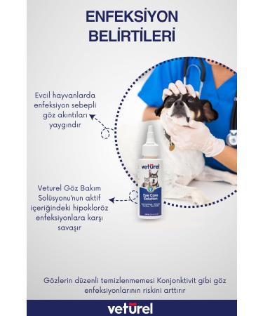 Veturel Cat Eye Cleansing Solution Dog Allergy Redness Infection Tear Care Eye Drops 100ml - Buy Online on GoSupps.com