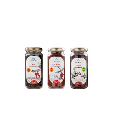 Anatolian Geographical Indicated Economic Spice Set of 3