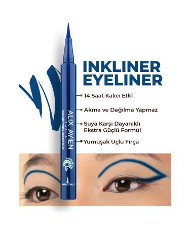 Alix Avien Inkliner Eyeliner Pencil Cobalt Blue - Extra Cobalt Blue - 14 Hours Lasting Effect Eye Pencil
