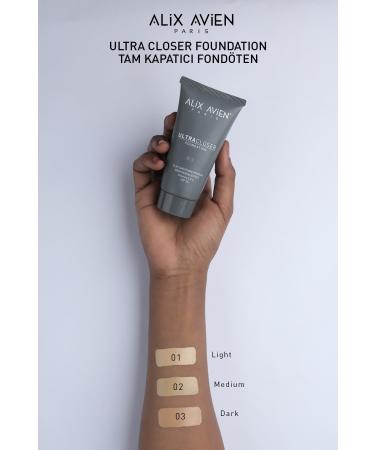 Alix Avien Full Coverage Foundation Dark Skin - Ultra Closer Foundation 03 35 Uva/uvb - 50 ml - Buy Online on GoSupps.com
