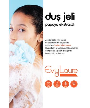 EvyLaure Sorbet La Papaye Perfumed Shower Gel | Intensive Moisturizer | Contains Papaya Extract | 300 ml - Buy Online on GoSupps.com