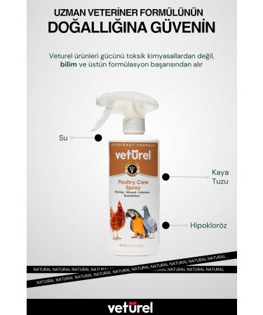 Veturel Poultry Care Bird Chicken Parrot Canary Feather Care Eye Foot Wound Infection Refill 1000ml - Buy Online on GoSupps.com