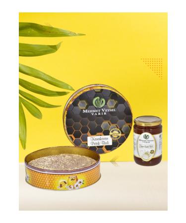 Mehmet Veysel Var r 1000 GR Karakovan Comb Honey + 1000 GR Extracted Flower Honey