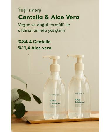 Aromatica Cica Calming Gel 300ml Vegan Soothing Centella Gel - Buy Online on GoSupps.com