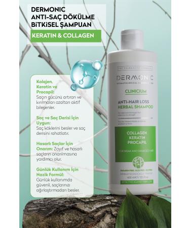 DERMON C BEST WAY TO NATURE Dermonic Keratin & Collagen Shampoo | Intensive Nourishing Care for Weak and Damaged Hair - Buy Online on GoSupps.com