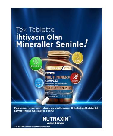 Nutraxin MultiMineral Complex Energy Immun 60 Tablets - Buy Online on GoSupps.com
