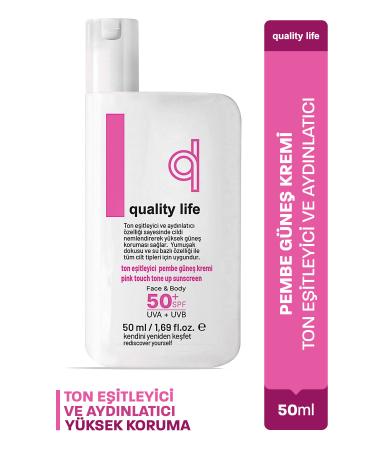Quality Life Skin Tone Equalizer Tinted Sunscreen - Pink - Tone Up Pink Touch SPF 50+ Factor Tone Brightener