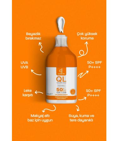 Quality Life Body Sun Cream - 2 Sun Products - SPF 50 Factor Sunscreen For Oily Combination Dry Skin - Buy Online on GoSupps.com