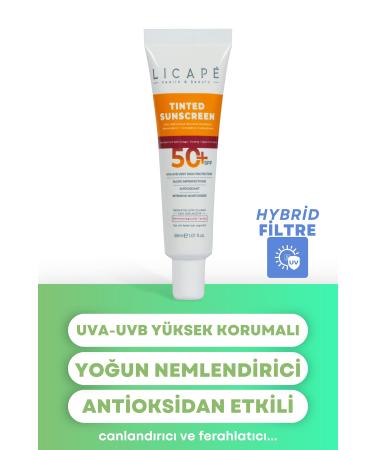 Licape High Protection Tinted (CONCEALER) 50 Spf Sun Cream - Buy Online on GoSupps.com