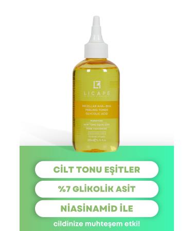 Licape Micellar Glycolic Acid Aha-Bha Peeling Tonic 200ml - Buy Online on GoSupps.com