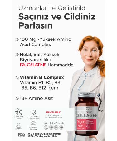 Tennen Nutrition 4 Types Collagen Type 1 Type 2 Type 3 Type 5 Vitamin C Zinc Coenzyme Q10 Selenium B12 30 Tablets - Buy Online on GoSupps.com