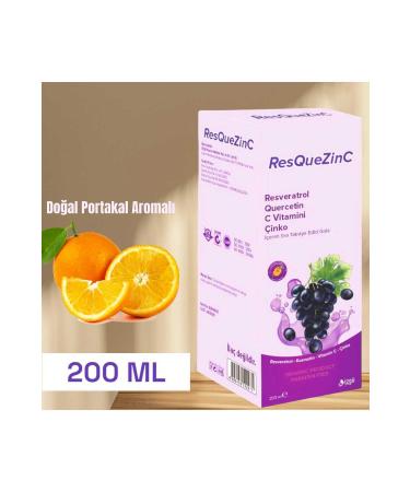 RESQUEZ NC 200 ML SYRUP CONTAINING RESVERATROL-QUERCETIN-VITAMIN C AND ZINC - Buy Online on GoSupps.com